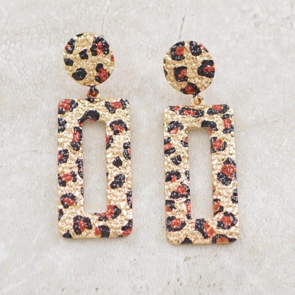 On Time Leopard Earrings